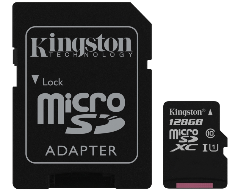 KINGSTON UHS-I MicroSDXC 128GB 80R class 10 SDCS/128GB + adapter